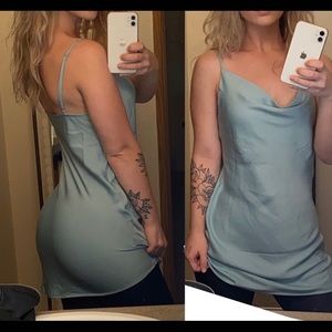Turquoise slip dress